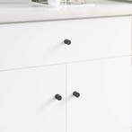 vidaXL Kastknop 2 pcs Zwart 18 x 23 mm IJzer, Verzenden, Nieuw