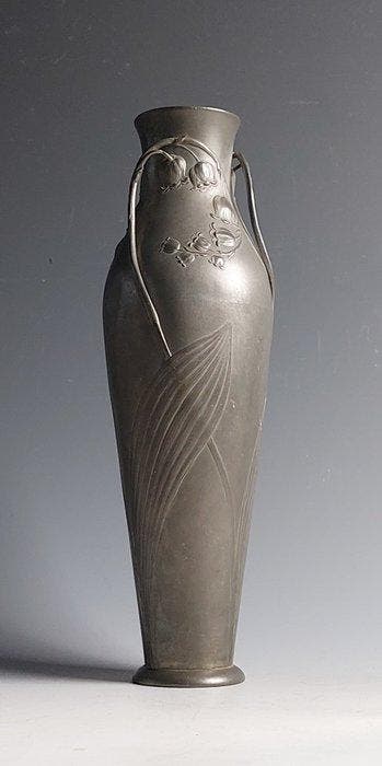 Kayserzinn - Hugo Leven - Vaas - 4312 - Tin - Jugendstil -