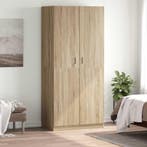 vidaXL Kledingkast 90x52x200 cm bewerkt hout sonoma, Huis en Inrichting, Kasten | Kledingkasten, Verzenden, Nieuw