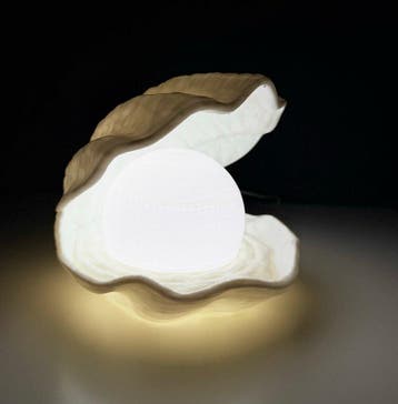 Tafellamp - Plastic - Pearl Shell