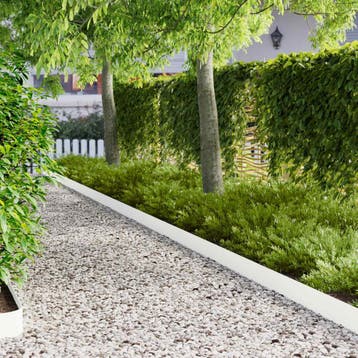 vidaXL Gazonrand 20 st 100 x 15 cm Staal Wit, Verzenden, Nieuw