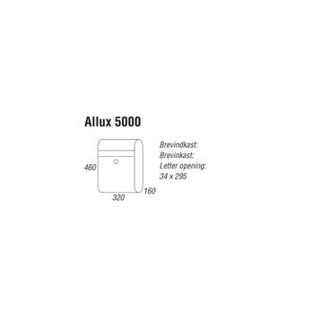 Allux 5000 brievenbus met paal 1003 staal - antraciet met, Verzenden, Nieuw