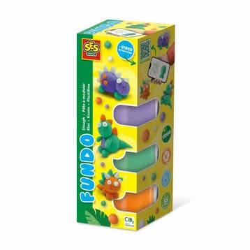 SES FunDo klei - Dinos (3x90gr-1x40gr) (Creatief speelgoed), Verzenden, Nieuw, Knutselen
