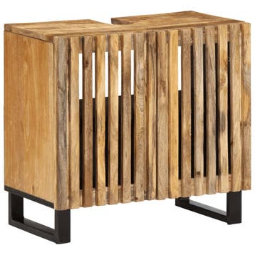 vidaXL Wastafelkast 62x34x58 cm massief ruw mangohout, Huis en Inrichting, Badkamer | Badkamermeubels, Verzenden, Nieuw, Wastafelkast