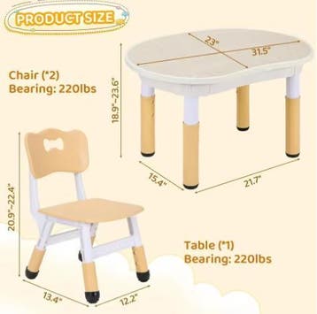 Multifunctionele Kindertafel Stoelenset – Verstelbaar, Verzenden, Nieuw