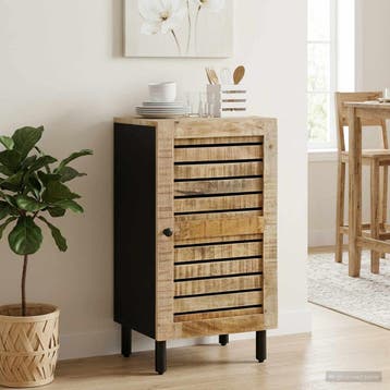 vidaXL Opbergkast Naturel 40 x 33 x 75 cm Massief Mango Hout, Huis en Inrichting, Verzenden, Nieuw