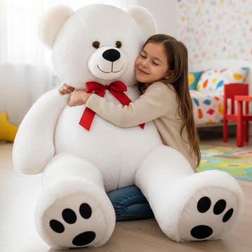 Knuffelbeer Wit Pluche 150cm XXL (Knuffels, Speelgoed), Kinderen en Baby's, Speelgoed | Knuffels en Pluche, Verzenden, Nieuw