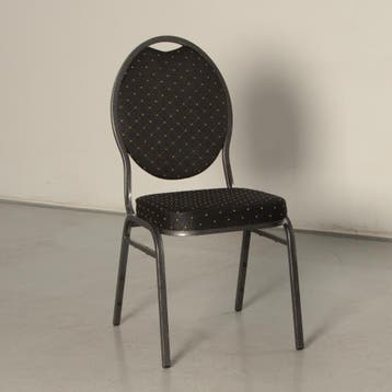 Frontseat kantinestoel, zwart, 4-poot onderstel, Huis en Inrichting, Stoelen, Ophalen of Verzenden, Nieuw