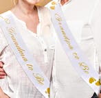 Sjerpen set Grandpa en Grandma to Be wit met gouden opdruk, Verzenden, Nieuw, Versiering, Geboorte of Huwelijk