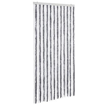 Horgordijn 100x220cm grijs/wit - scherpe retourprijs, 100 tot 120 cm, Kunststof, 215 cm of meer, Hordeur