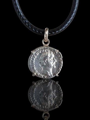 Oud-Romeins, Keizerrijk Zilver Munthanger - Keizer Antoninus