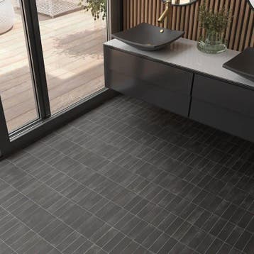 Vloertegel/Wandtegel Zwart 5x15cm (Muurtegels), Doe-het-zelf en Verbouw, Tegels, Keramiek, Nieuw, Minder dan 20 cm, 10 m² of meer