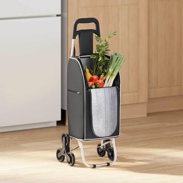 vidaXL Winkel trolley Zwart 39,5 x 33 x 93 cm Oxford stof, Verzenden, Nieuw