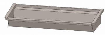 RVS 304 Wastrog zonder kranen | 120x19,7x47,4 cm, Verzenden, Nieuw in verpakking