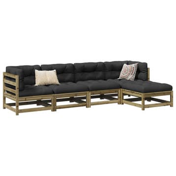 vidaXL 5-delige Loungeset geïmpregneerd grenenhout, Verzenden, Nieuw, Loungeset