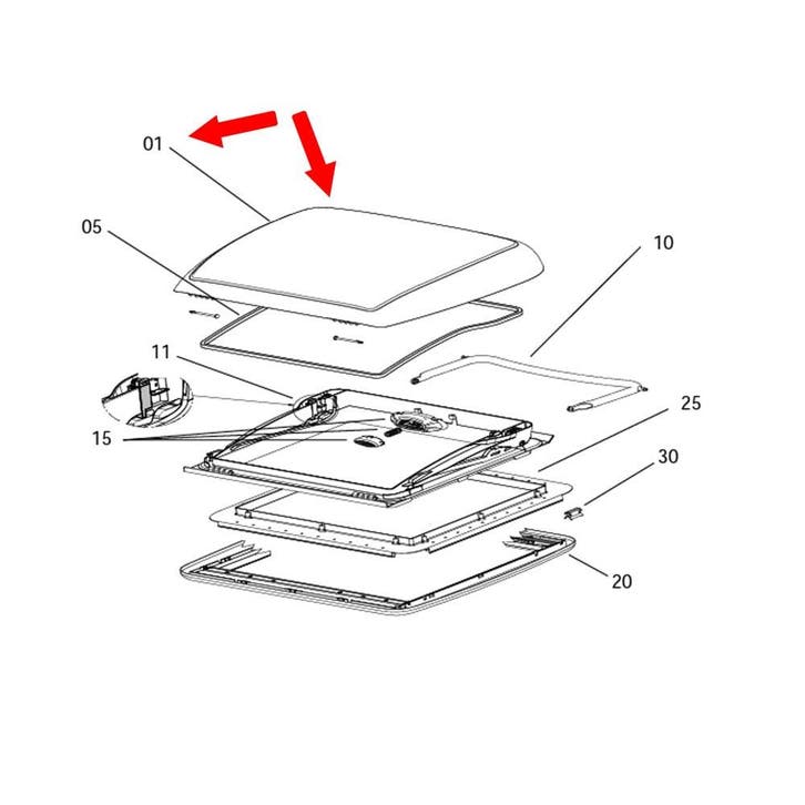 Dometic Mini Heki Dakluikkap, Caravans en Kamperen, Camper-accessoires, Nieuw, Ophalen of Verzenden