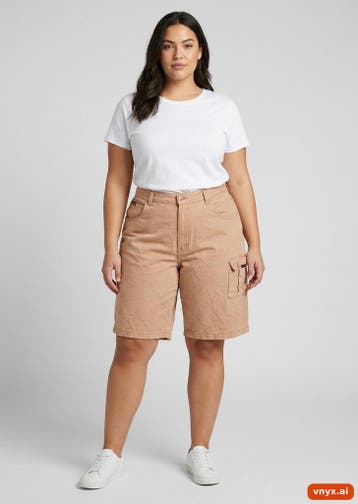 FUBU Korte broeken Dames maat W40 Beige Vintage, Ophalen of Verzenden, Nieuw