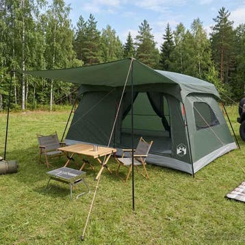 vidaXL Gezinstent Legergroen 420 x 305 x 200 cm Polyester en, Verzenden, Nieuw, Tot en met 2