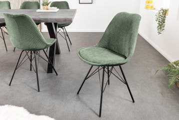 Design stoel SCANDINAVIA MEESTERSTUK groen koord zwart, Ophalen of Verzenden, Nieuw