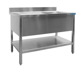 Spoeltafel | RVS | Spoelbak rechts |120x60x85 cm Saro, Verzenden, Nieuw in verpakking