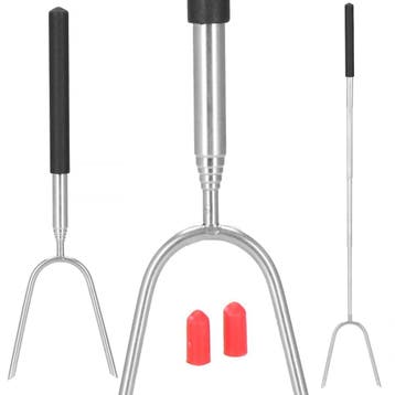 Telescopische BBQ Vork - Grillvork - BBQ -  Zilver, Ophalen of Verzenden, Nieuw