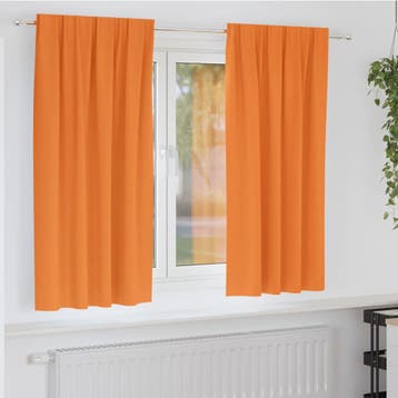 vidaXL Zwart-out Gordijnen met Ringen 2 st Oranje 175 x 140, Huis en Inrichting, Verzenden, Nieuw, Oranje