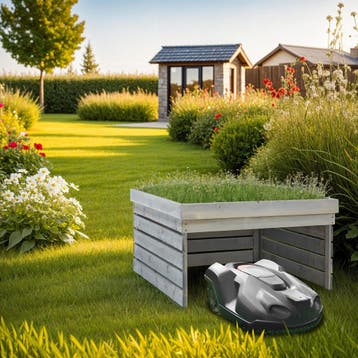 Garage voor robotmaaier Hortus, hout, beplantbaar dak, Verzenden, Nieuw