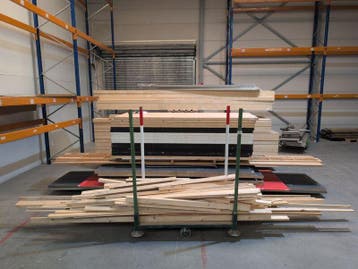 Partij hout plaatmateriaal en balken, Nieuw