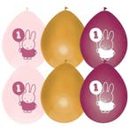 Ballonnen Verjaardag 1 Jaar Nijntje Roze/Goud (6st), Ophalen of Verzenden, Nieuw