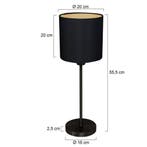 Mexlite tafellamp Noor 1563ZW 2dekansje, Ophalen, Overige materialen, 50 tot 75 cm, Nieuw