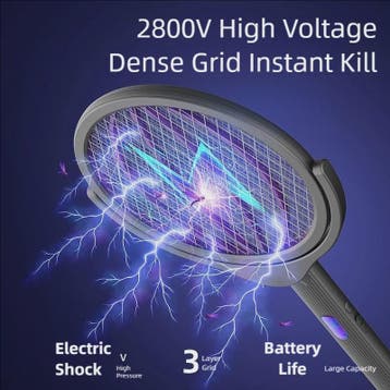 Elektrische Uitschuifbare Muggenmepper met Roterende Kop - O, Verzenden, Nieuw