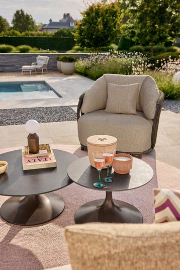 Vivaro hoek loungeset 5 delig Bronze | Misty rope | Pebble, Tuin en Terras, Ophalen of Verzenden, Nieuw