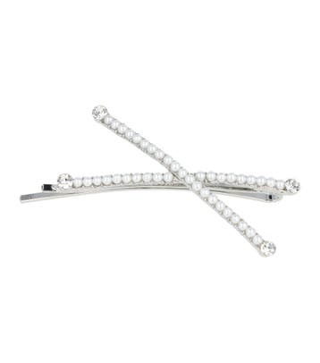 Haarspeld Schuifspeldje 6cm - Dubbel - Pareltjes Strass -, Nieuw