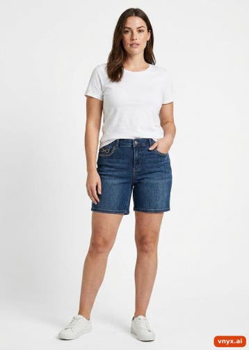 Style & CO Korte broeken Dames maat W33 Blauw Vintage, Ophalen of Verzenden, Nieuw