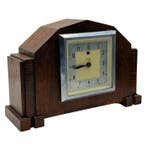 Klok - Telephone Mfg. Ltd. - Art Deco Hout, Messing -