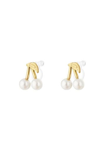 Goudlief Kersen clip oorbellen (Clip-On oorbellen), Verzenden, Nieuw, Zilver, Overige materialen