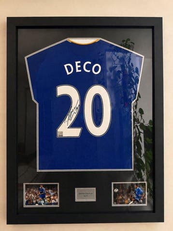 Chelsea - Premier League - Rare Retro Framed signed Deco, Nieuw