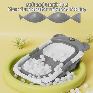 Opvouwbaar Babybadje met Thermometer & Antislip Kussen - Dra, Verzenden, Nieuw