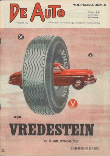 1951 De Auto magazine 22 46e Jaargang Vredestein Nederlands, Boeken, Verzenden, Gelezen, Algemeen