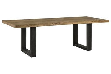 Eikenhouten tafel Liam - met stalen frame, Huis en Inrichting, Nieuw