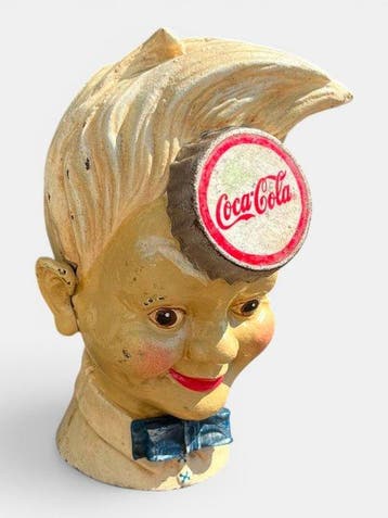 Coca-Cola – Gietijzeren spaarpot in de vorm van een