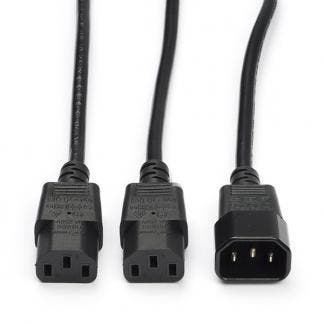 C14 naar C13 kabel | ACT | 1.8 meter (2 x C13), Computers en Software, Pc- en Netwerkkabels, Verzenden, Nieuw