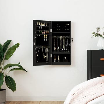 vidaXL Sieradenkast met spiegel wandgemonteerd 30x8,5x67 cm, Verzenden, Nieuw