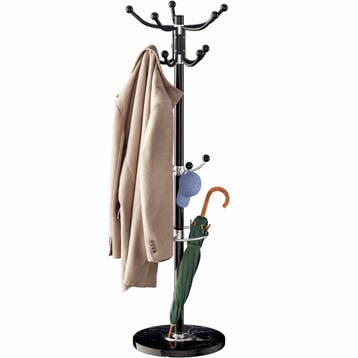 Kledingrek Zwart met marmeren voet 173cm (Meubelen), Verzenden