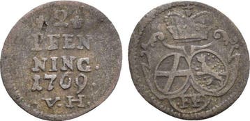 2 Pfennig 1769 Fulda Bistum: Heinrich Viii von Bibra, 175..., Verzenden