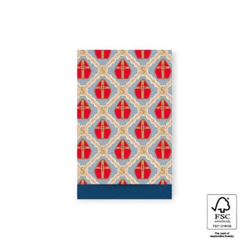 25 cadeauzakjes mijter 12x19cm- sinterklaas Luxe, Ophalen of Verzenden, Nieuw, Cadeauzakje