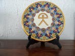Bord - Aardewerk, Emaille, Goud - Decoratief sierbord