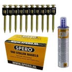 32mm extra hard 500 stalen nagels & Spit Pulsa 800 gasbus, Ophalen of Verzenden, Nieuw