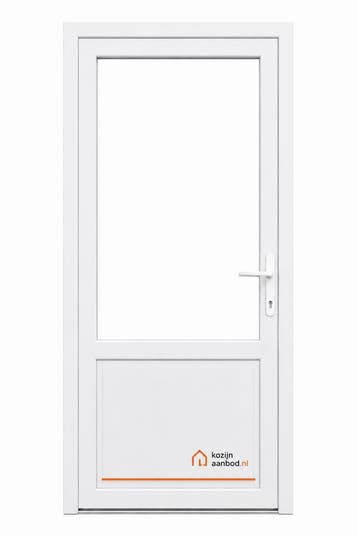 Witte Kunststof deuren - Klink Rechts - Direct uit Voorraad!, 75 tot 150 cm, Kunststof, Deurkozijn, Nieuw