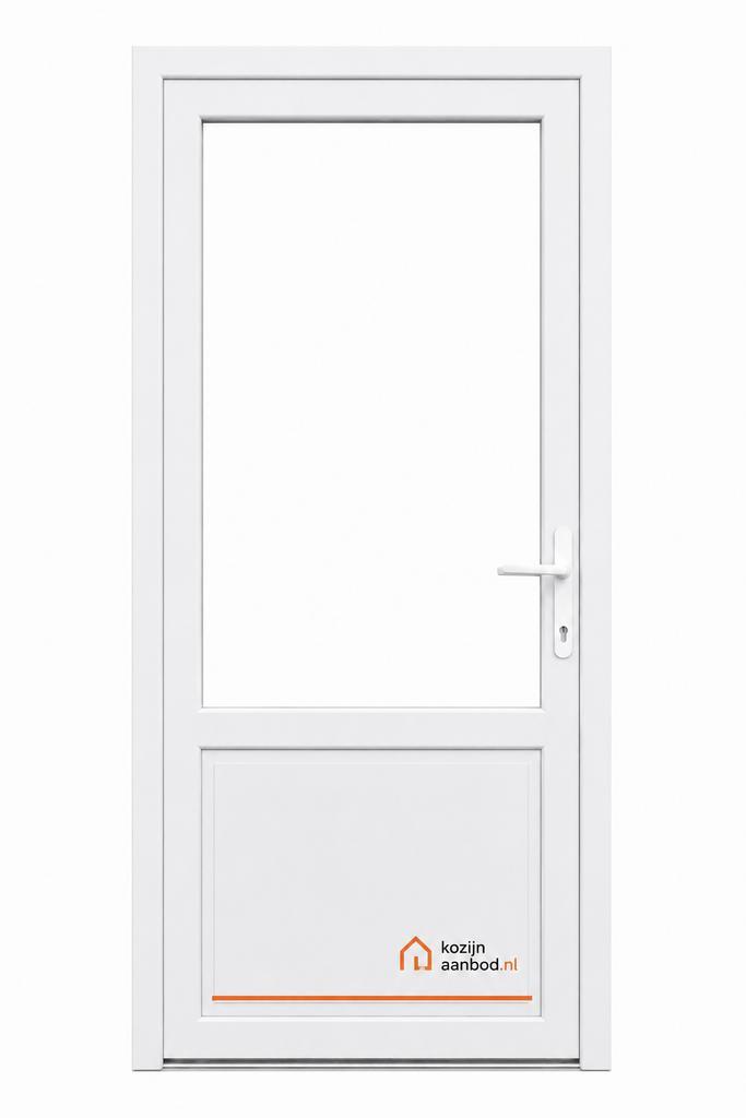 Witte Kunststof deuren - Klink Rechts - Direct uit Voorraad!, Doe-het-zelf en Verbouw, Kozijnen en Schuifpuien, Inclusief glas